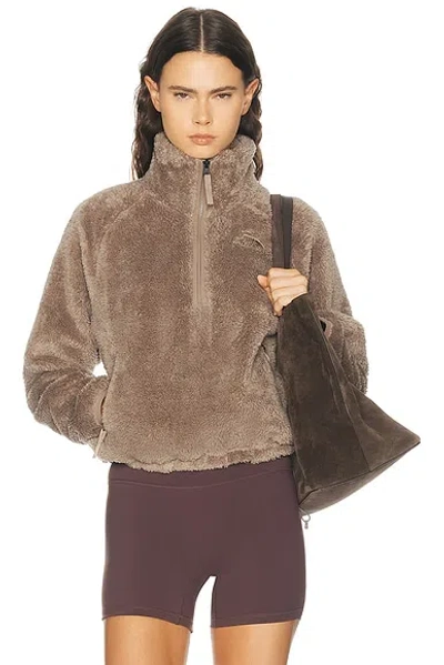 The North Face Osito Evolve Quarter Zip Fleece Jacket In Brown