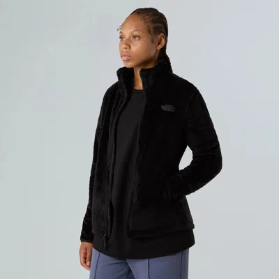 The North Face Osito Jacket Women Black Fleece Long Sleeve Full Zip Kfc259 In Multi