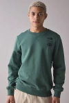 THE NORTH FACE OUTDOOR GRAPHIC CREW NECK SWEATSHIRT IN DUCK GREEN, MEN'S AT URBAN OUTFITTERS