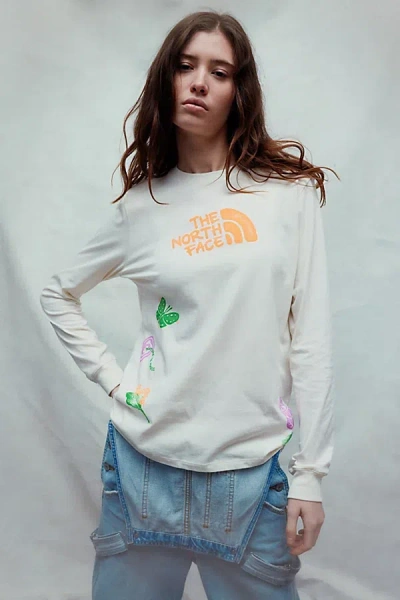 The North Face Outdoors Together Long Sleeve Tee In White, Women's At Urban Outfitters