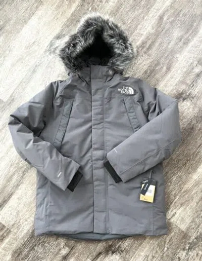 Pre-owned The North Face Outer Boroughs Parka Grey Hooded Down Winter Jacket Fur Sz Xl In Gray