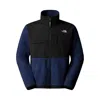 The North Face Logo Vertical Collar Grab Velvet Casual Jacket In Blue