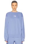 The North Face Oversize Crewneck Sweatshirt In Virtual Blue