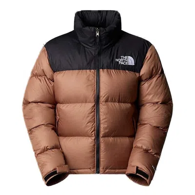 The North Face Oversized Down Jacket With Fixed Hood In Brown