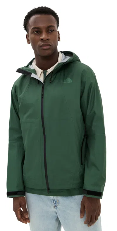 The North Face Packable Rain Jacket In Duck Green