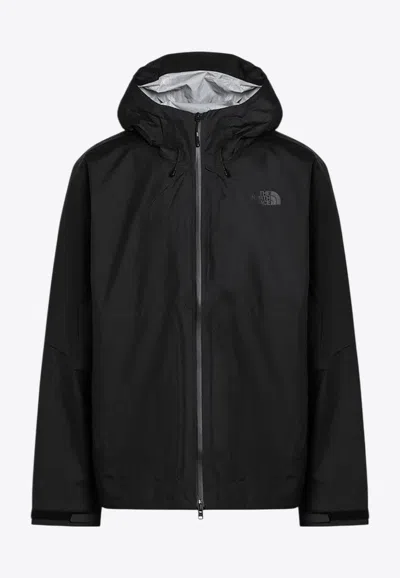 The North Face Packable Zip-up Rain Jacket In Black