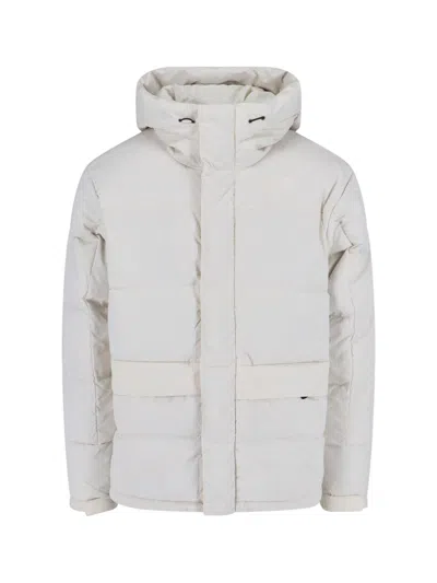 The North Face Relaxed Fit Hooded Jacket With Zip Pocket In Neutral
