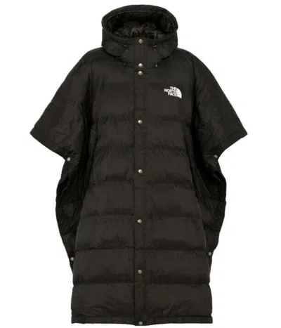 Pre-owned The North Face Padded Poncho Coat Unisex Ny82230 Free Black Cotton Filling Outer