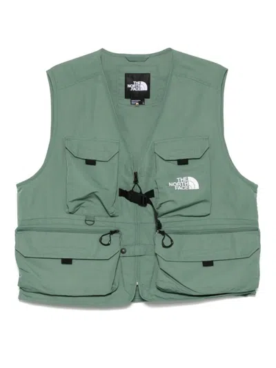 The North Face Parakeet Green Vest With Functional Front Pockets And Mesh Back