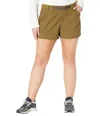 The North Face Paramount Shorts Womens Flat Front Belted Waist Erk1667 In Green