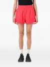 The North Face Fuchsia Logo Shorts In Pink