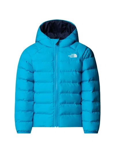 The North Face Kids' Perrito Reversible Hooded Puffer Jacket In Blue