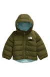 The North Face Babies'  Perrito Reversible Water Repellent Recycled Polyester Jacket In Forest Olive