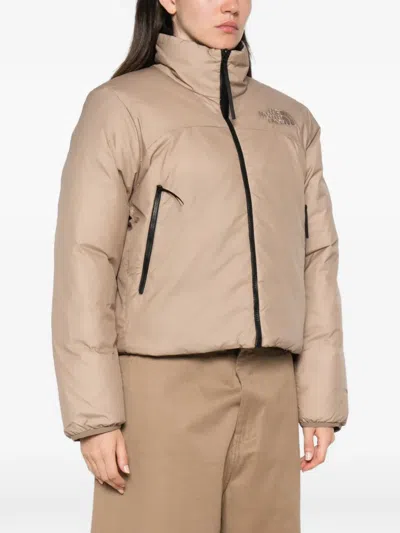 The North Face Pertex Nuptse Reversible Jacket In Neutral