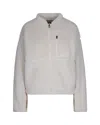 The North Face Fleece Jacket With High Collar And Pockets In White