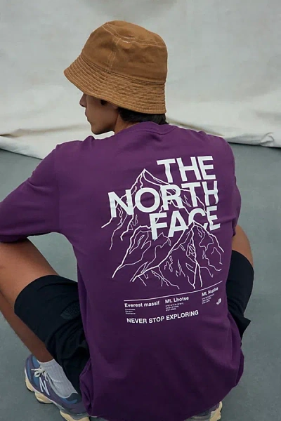 The North Face Places We Love Long Sleeve Tee In Plum, Men's At Urban Outfitters