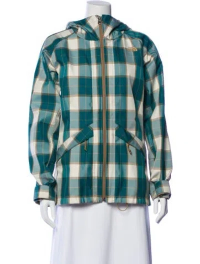 Pre-owned The North Face Plaid Print Jacket In Blue
