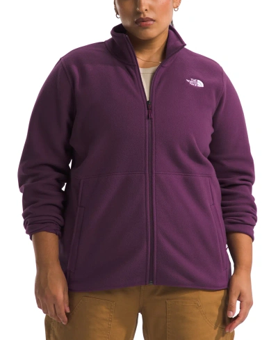 The North Face Plus Size Colorblocked Alpine Polartec Jacket In Black Currant Purple