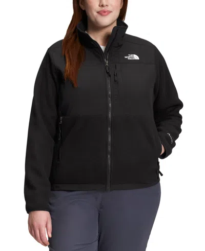 The North Face Plus Size Denali Zip-front Long-sleeve Jacket In Black