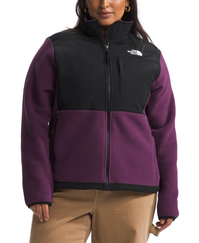 The North Face Plus Size Denali Zip-front Long-sleeve Jacket In Black Currant Purple