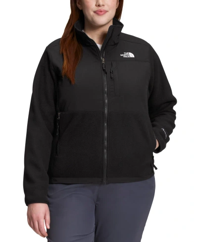 The North Face Plus Size Denali Zip-front Long-sleeve Jacket In Tnf Black