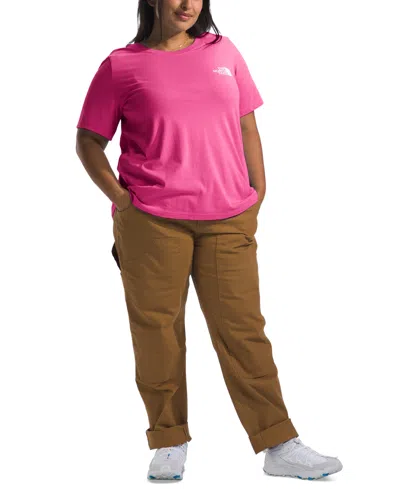 The North Face Plus Size Logo T-shirt In Pink Primrose