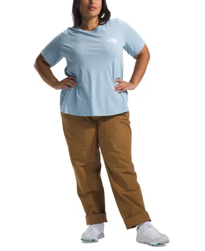 The North Face Plus Size Logo T-shirt In Steel Blue