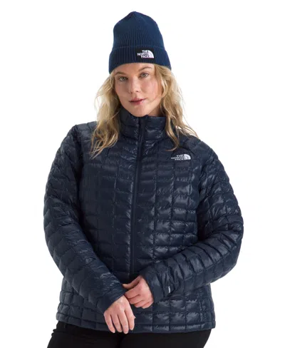 The North Face Plus Size Thermoball Regular Fit Puffy Jacket In Blue