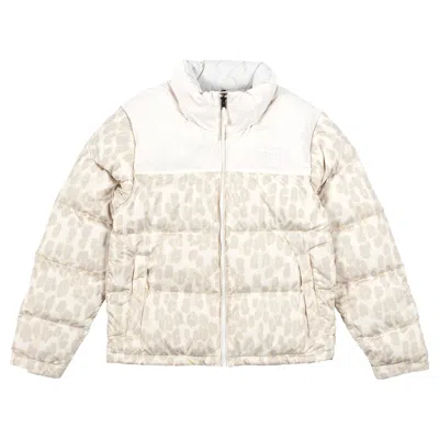 Pre-owned The North Face Print Nuptse Down Jacket 'sand/ivory' In Tan