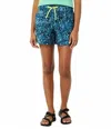 The North Face Printed Class V Shorts In Beta Blue Lichen Print In Blue