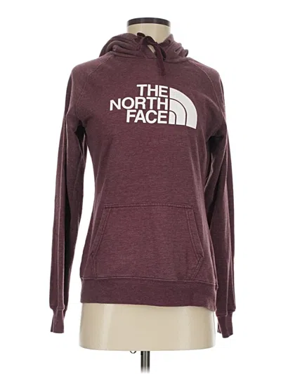 Pre-owned The North Face Pullover Hoodie In Burgundy