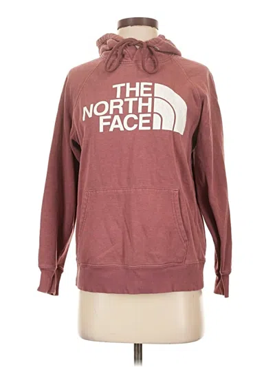Pre-owned The North Face Pullover Hoodie In Burgundy