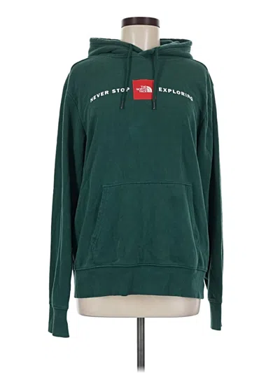 Pre-owned The North Face Pullover Hoodie In Green