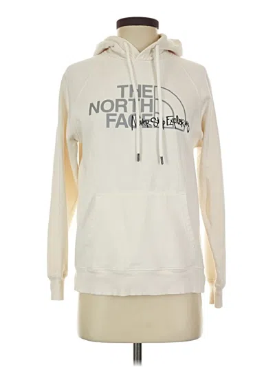 Pre-owned The North Face Pullover Hoodie In Ivory