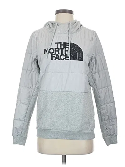 Pre-owned The North Face Pullover Hoodie In Silver