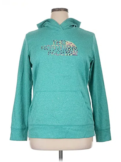 Pre-owned The North Face Pullover Hoodie In Teal