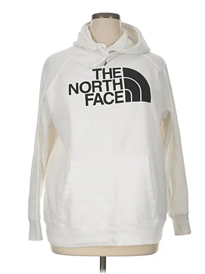 Pre-owned The North Face Pullover Hoodie In White