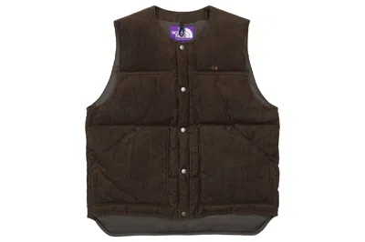Pre-owned The North Face Purple Label Corduroy Down Vest Brown