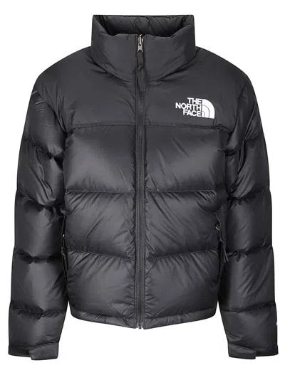 The North Face Quilted Black Puffer Jacket In Blue