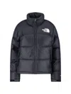 The North Face Quilted Down Coat With Detachable Hood And Adjustable Cuffs In Black