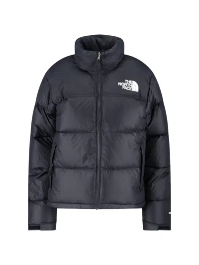 The North Face Quilted Down Coat With Detachable Hood And Adjustable Cuffs In Black