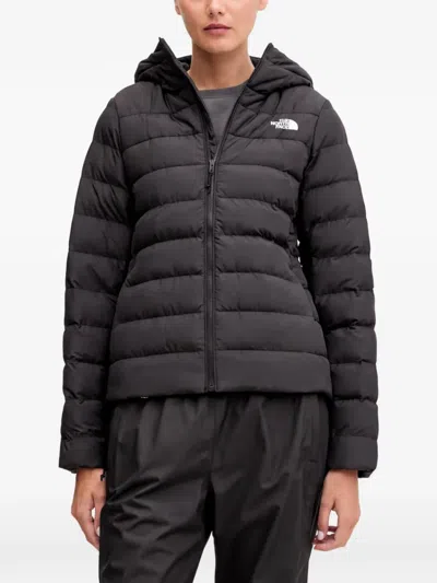The North Face Quilted Hooded Jacket In Black