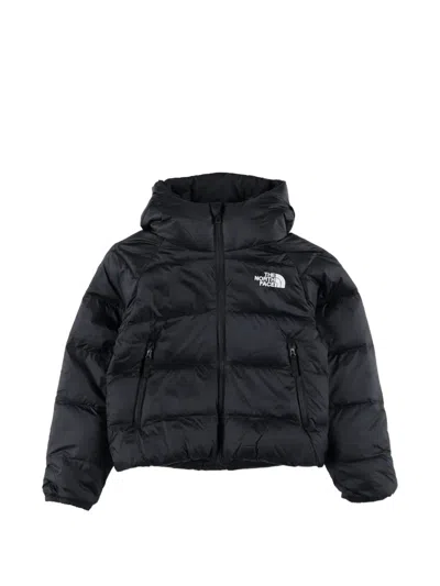 The North Face Kids' Quilted Hooded Jacket In Black