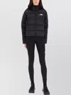 The North Face Quilted Hooded Jacket Side Pockets In Black