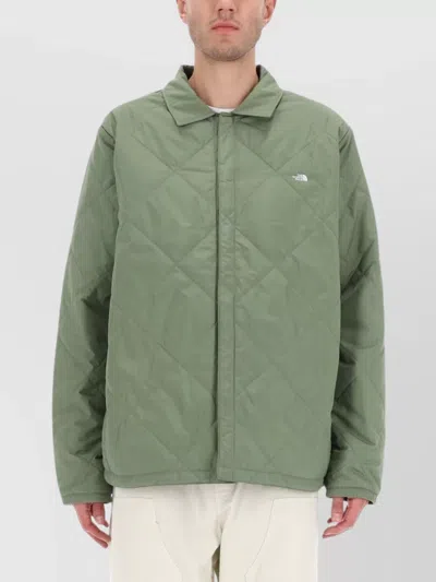 The North Face Quilted Long Sleeve Jacket In Green
