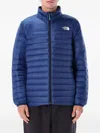 The North Face Men Blue Logo Puffer Jacket, S Luxury Jackets For Men Darveys In Blue