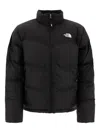 The North Face High Collar Puffer Quilted Jacket In Black