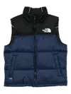 The North Face Quilted Zip-up Gilet In Blue