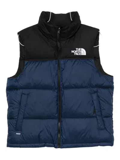 The North Face Quilted Zip-up Gilet In Blue