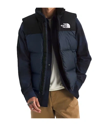 The North Face Quilted Zip-up Gilet In Blue